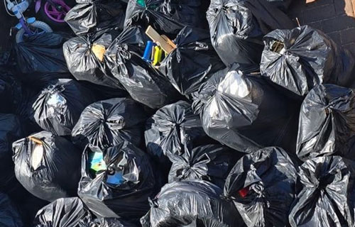 Hop Skip and Dump black bags